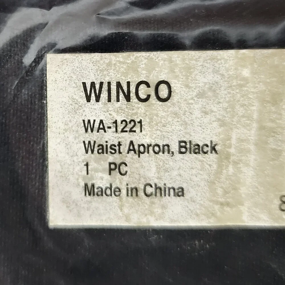 Winwear Black Cotton Poly Three Pocket WA-1221 Professional Waist Apron OSFM